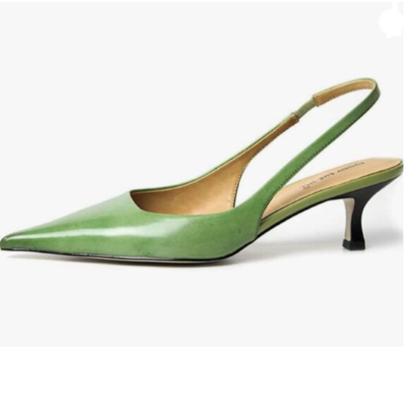 FSJ Shoes - FSJ Women's Mid Kitten Heel Slingback Sandal Pointy Toe Sexy Pumps Comfortable